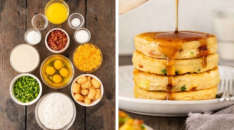 Loaded Breakfast Pancakes collage