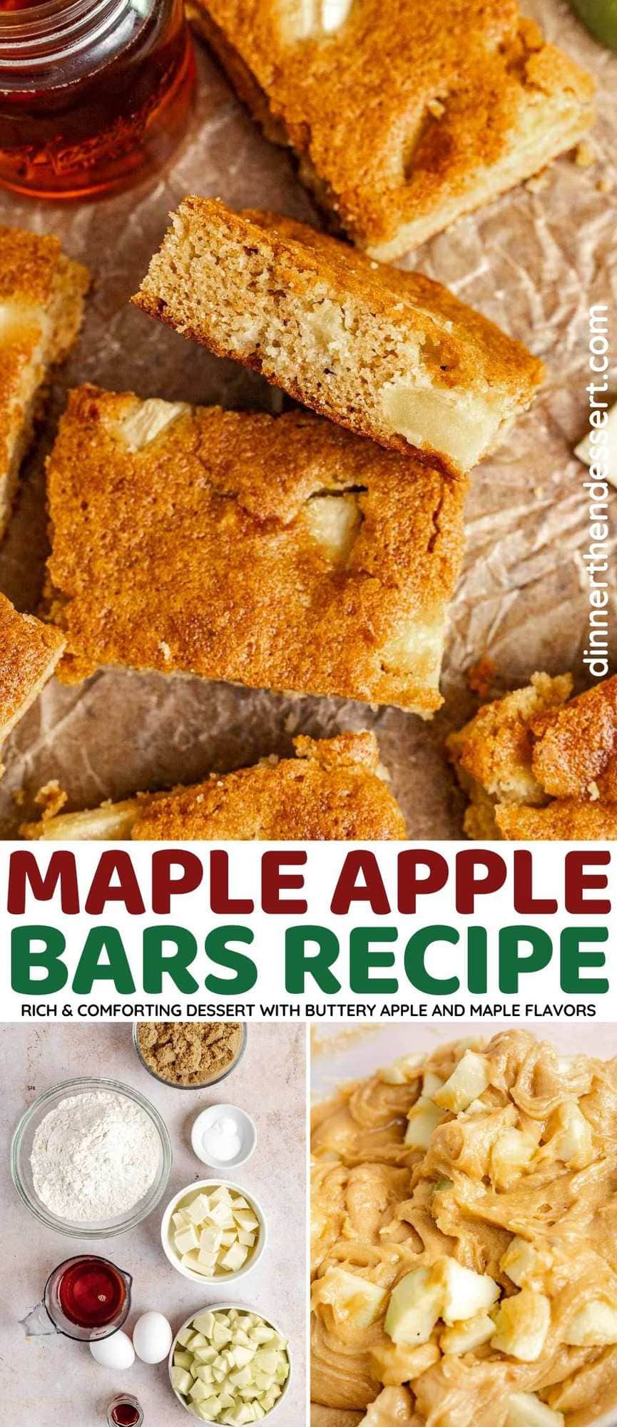 Maple Apple Bars collage