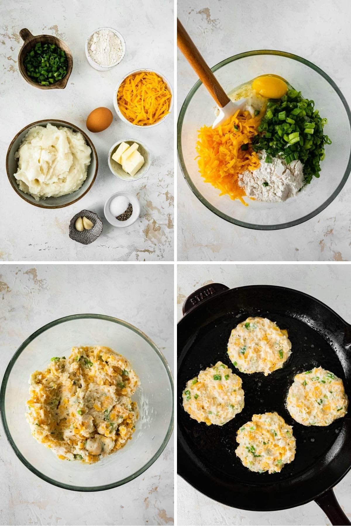 Mashed Potato Pancakes collage