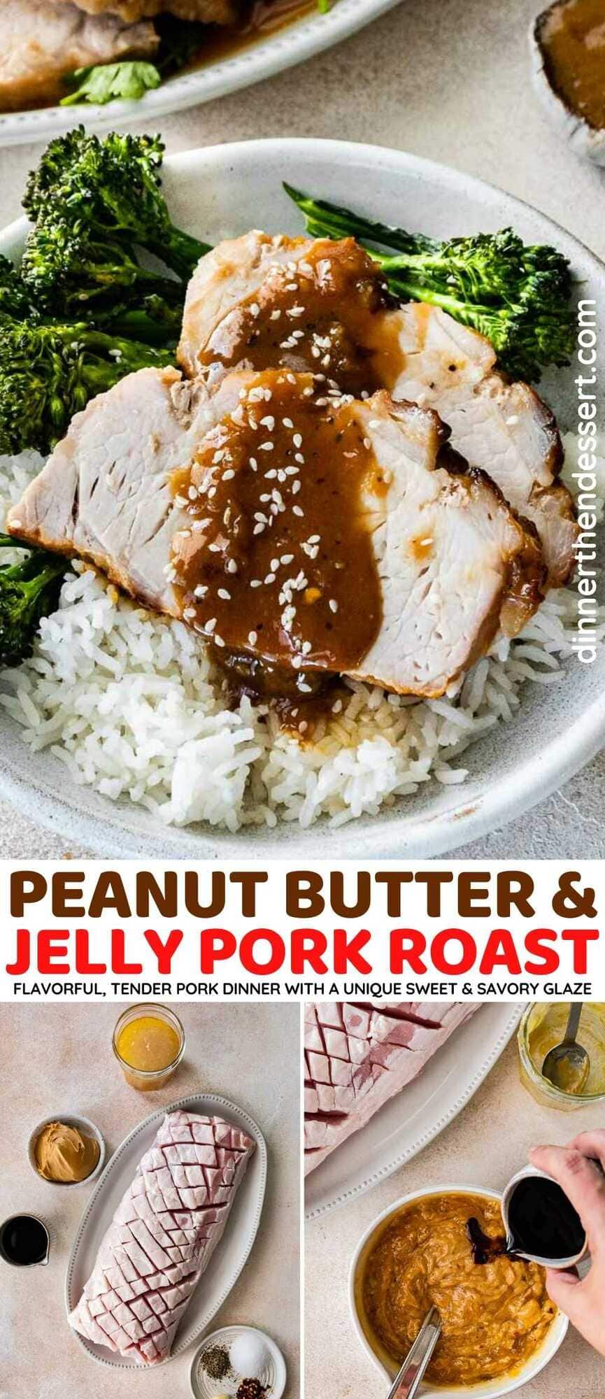Peanut Butter and Jelly Pork Roast collage