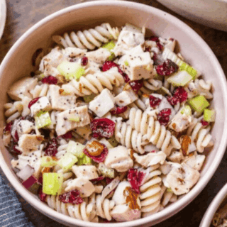 Bowl of cooked ingredients ready to eat