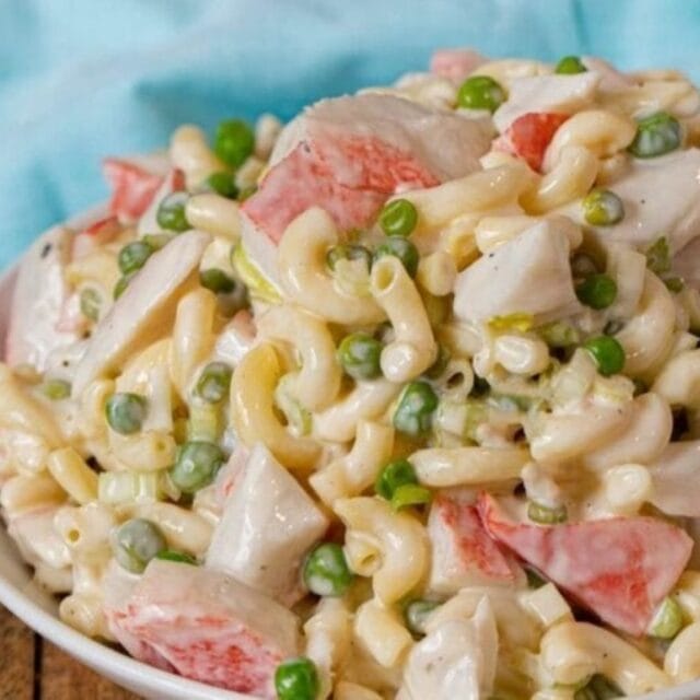 Seafood Macaroni in a bowl.