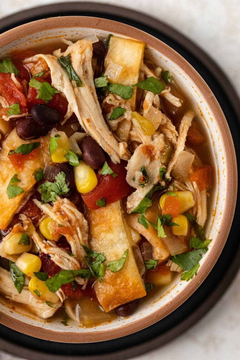 Slow Cooker Chicken Tortilla Soup Recipe Dinner, then Dessert