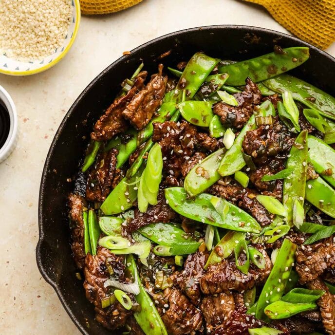 Spicy Garlic Beef Stir-Fry Recipe - Dinner, then Dessert