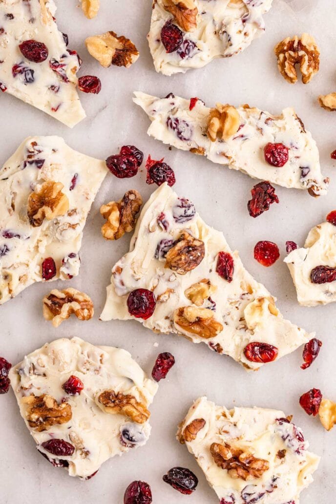 White Chocolate Cranberry Bark Recipe Dinner Then Dessert 0603