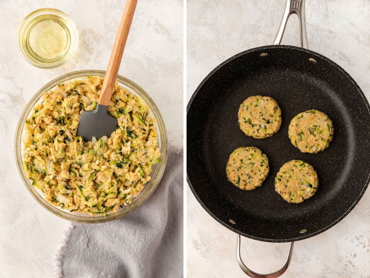 Zucchini Patties collage