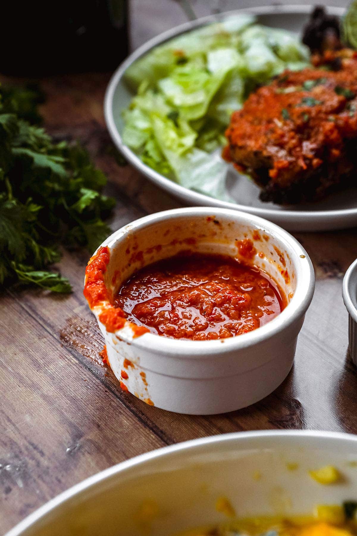 Peri Peri Sauce in serving dish