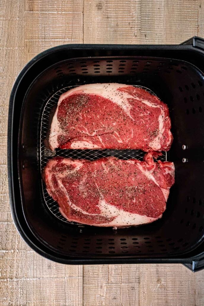 Air Fryer Ribeye Steaks Recipe Dinner, then Dessert
