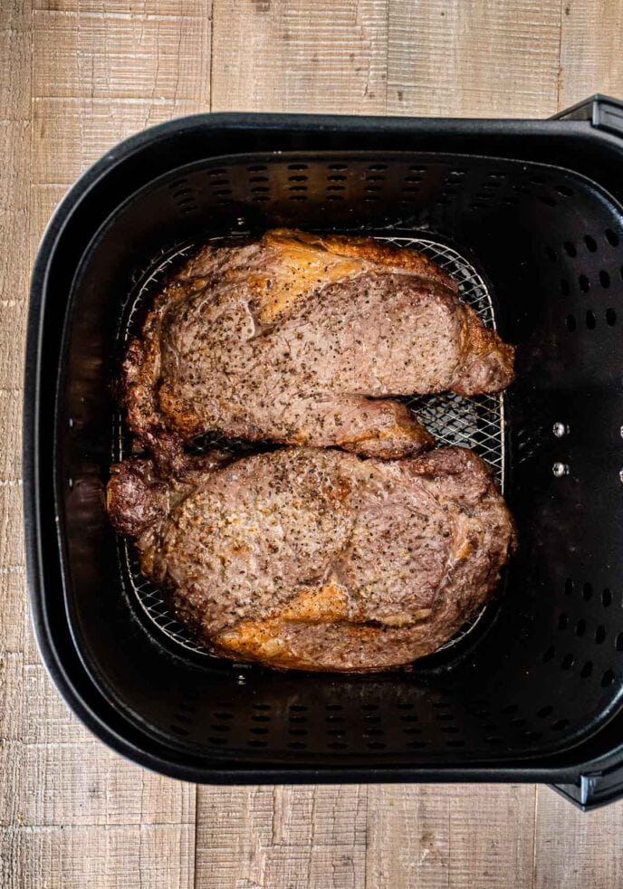 Air Fryer Ribeye Steaks Recipe Dinner, then Dessert