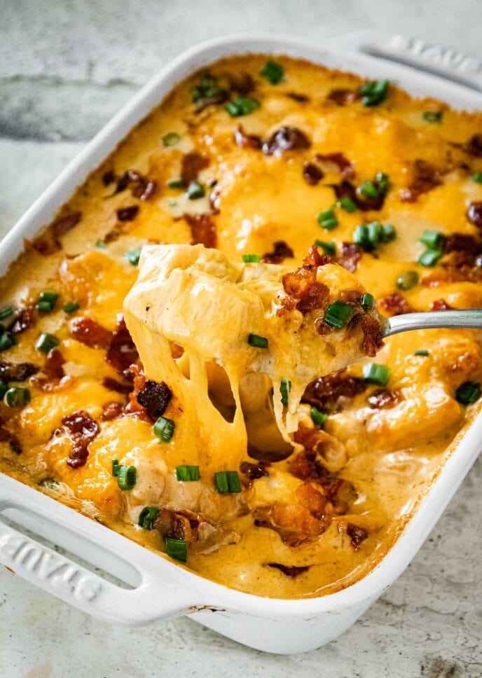 Chicken Bacon Ranch Gratin Potatoes Recipe - Dinner, then Dessert