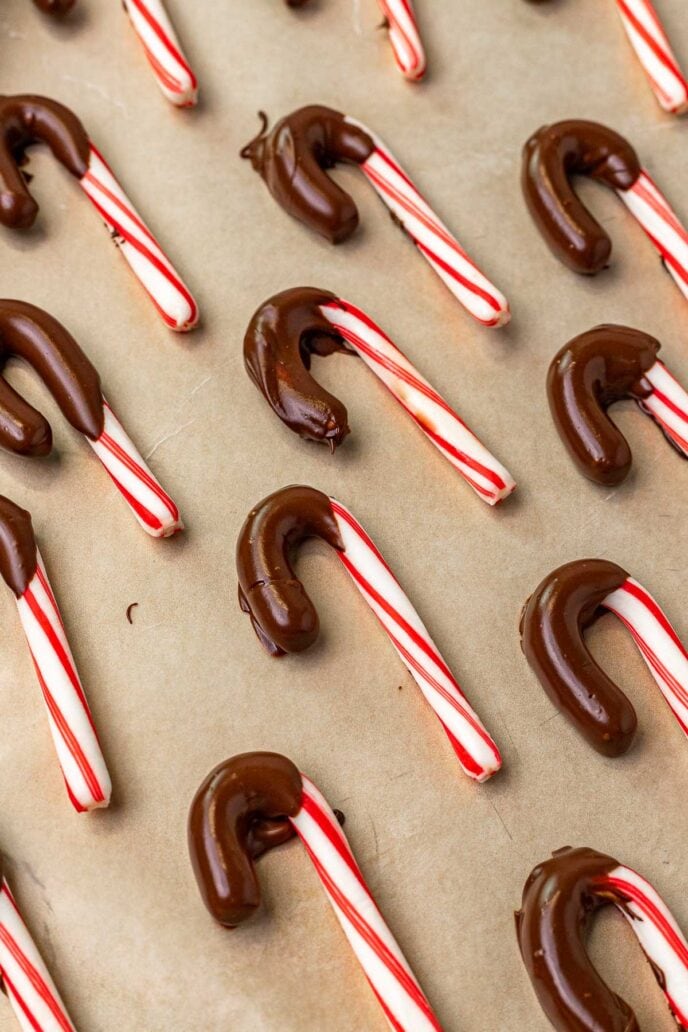 Chocolate Dipped Candy Canes Recipe - Dinner, Then Dessert