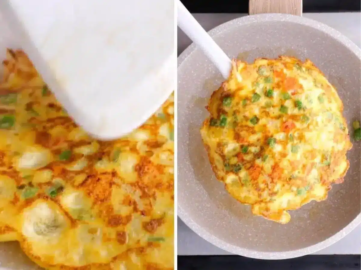 collage of finishing cooking dish