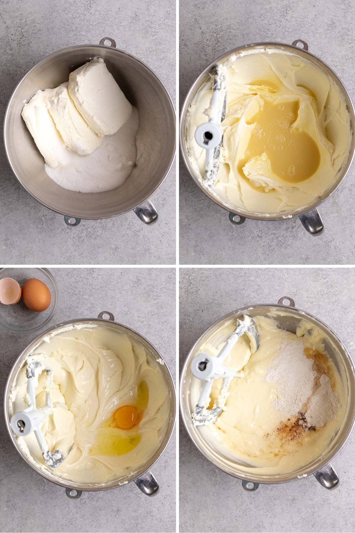 Eggnog Cheesecake collage
