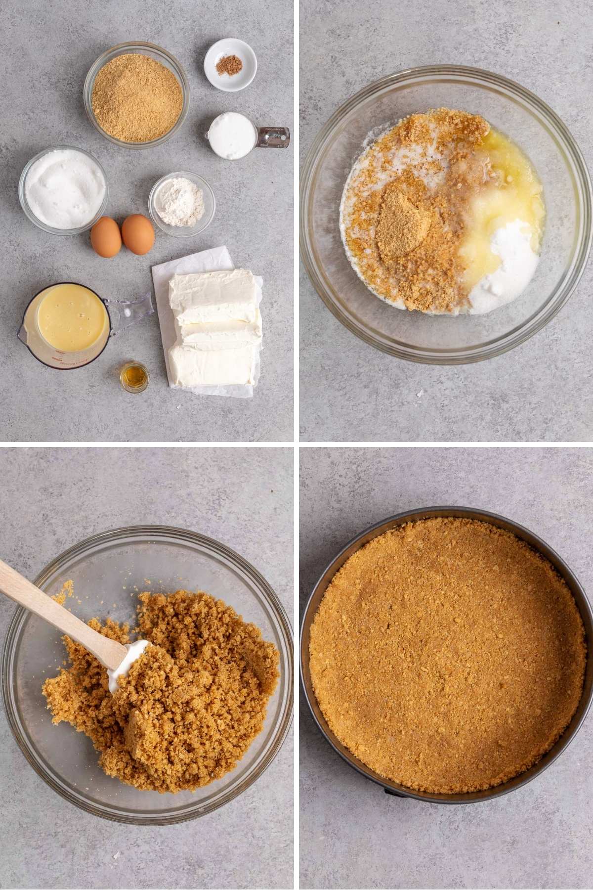 Eggnog Cheesecake collage