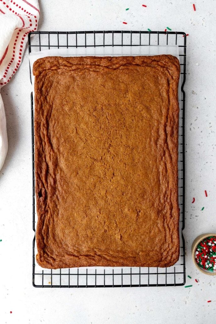 Easy Gingerbread Cookie Bars Recipe Dinner, then Dessert