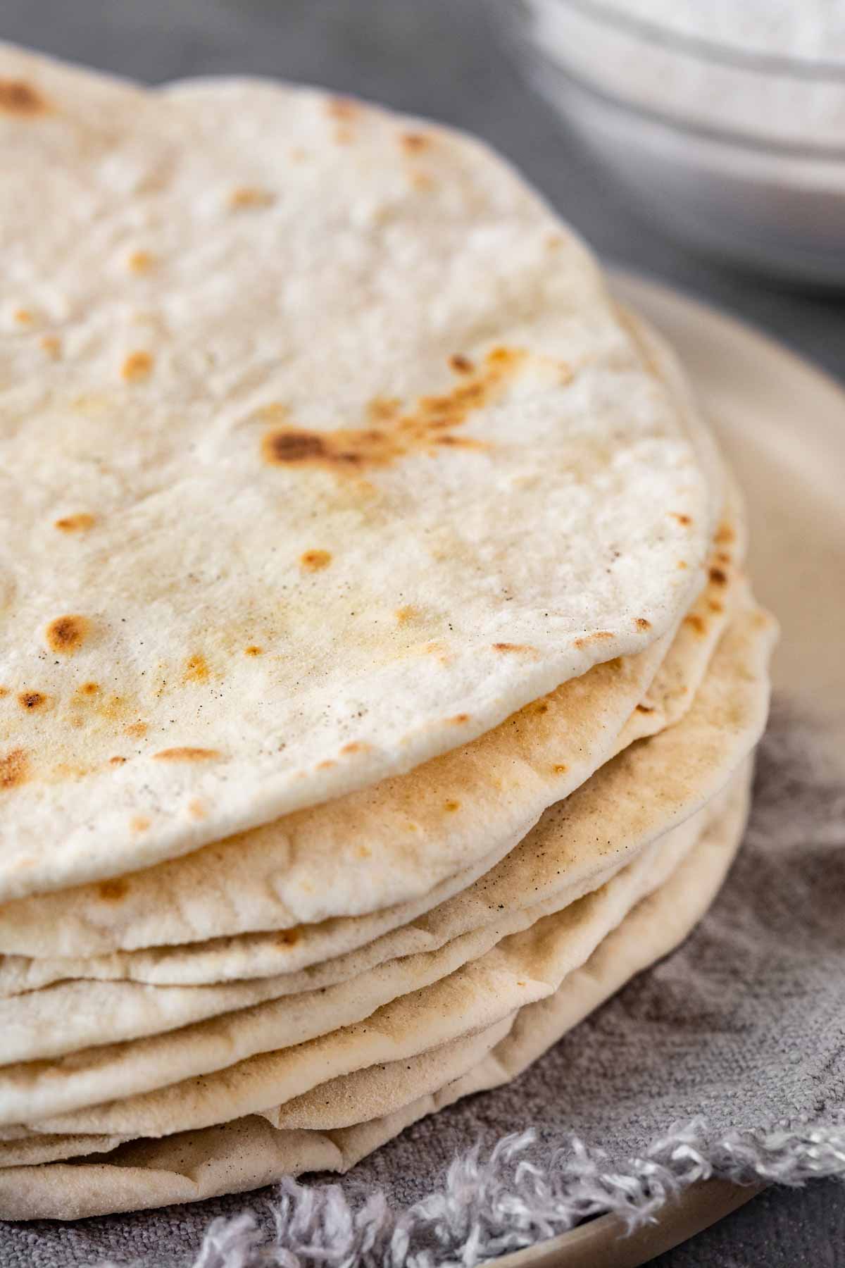 Homemade Flour Tortillas Recipe - Dinner, then Dessert