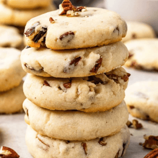 Stack of Cookies with more in the backround
