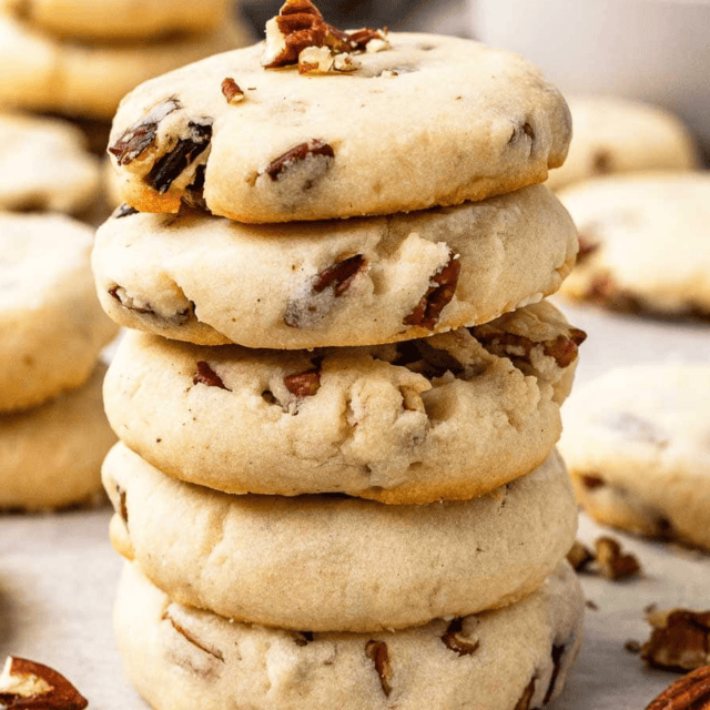 Stack of Cookies with more in the backround