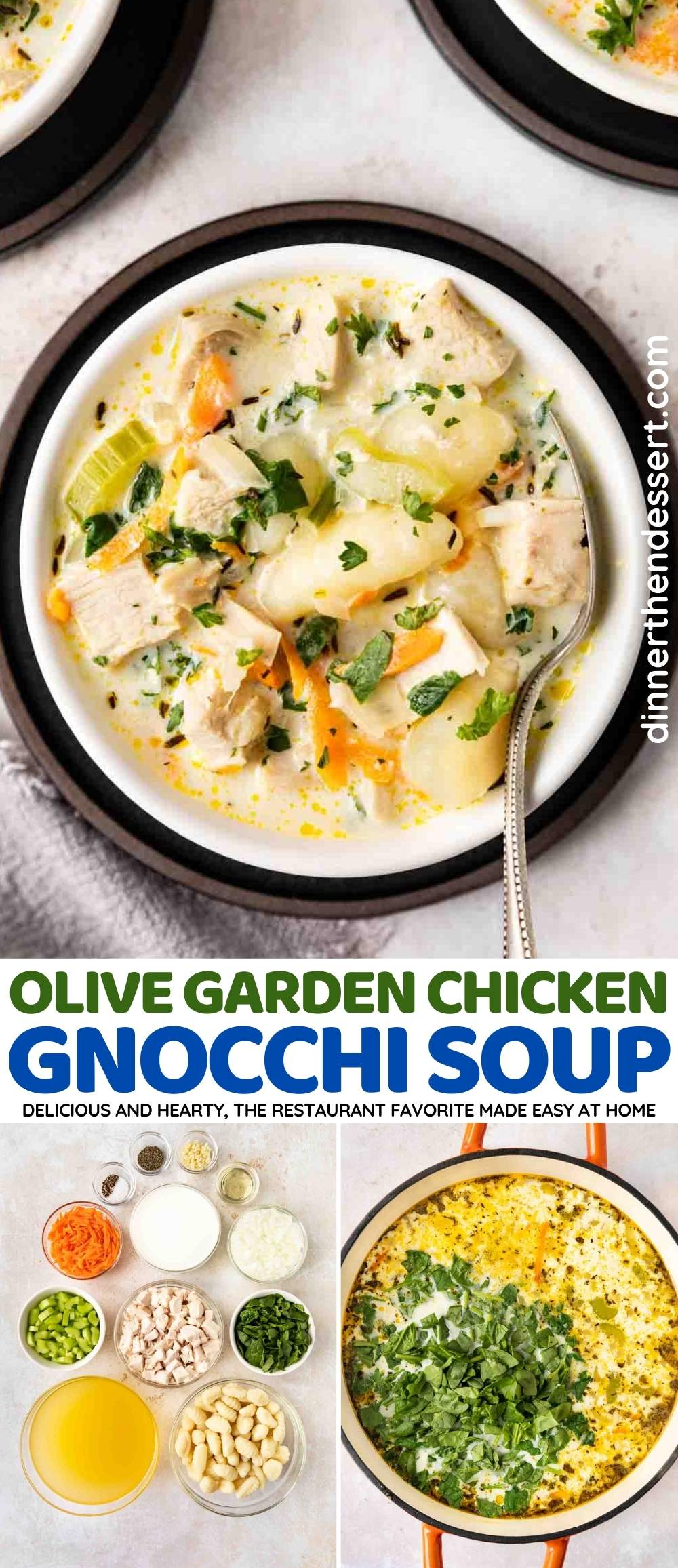 Olive Garden Chicken Gnocchi Soup collage