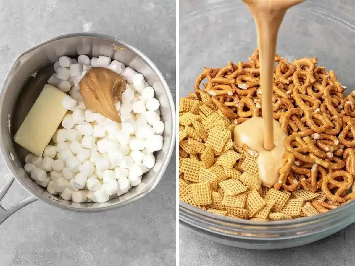 Ingredients being mixed together