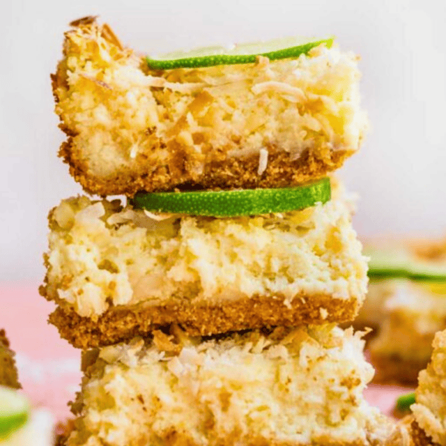 Stack of cheesecake bars