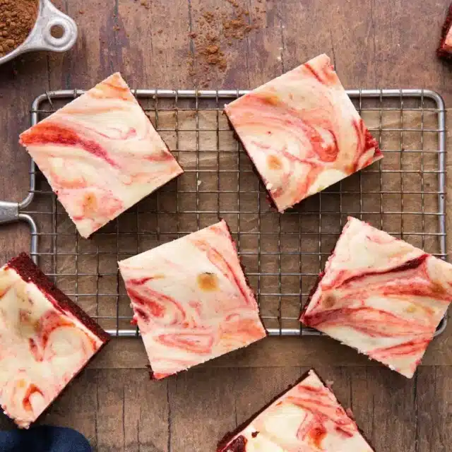 top down view of brownies