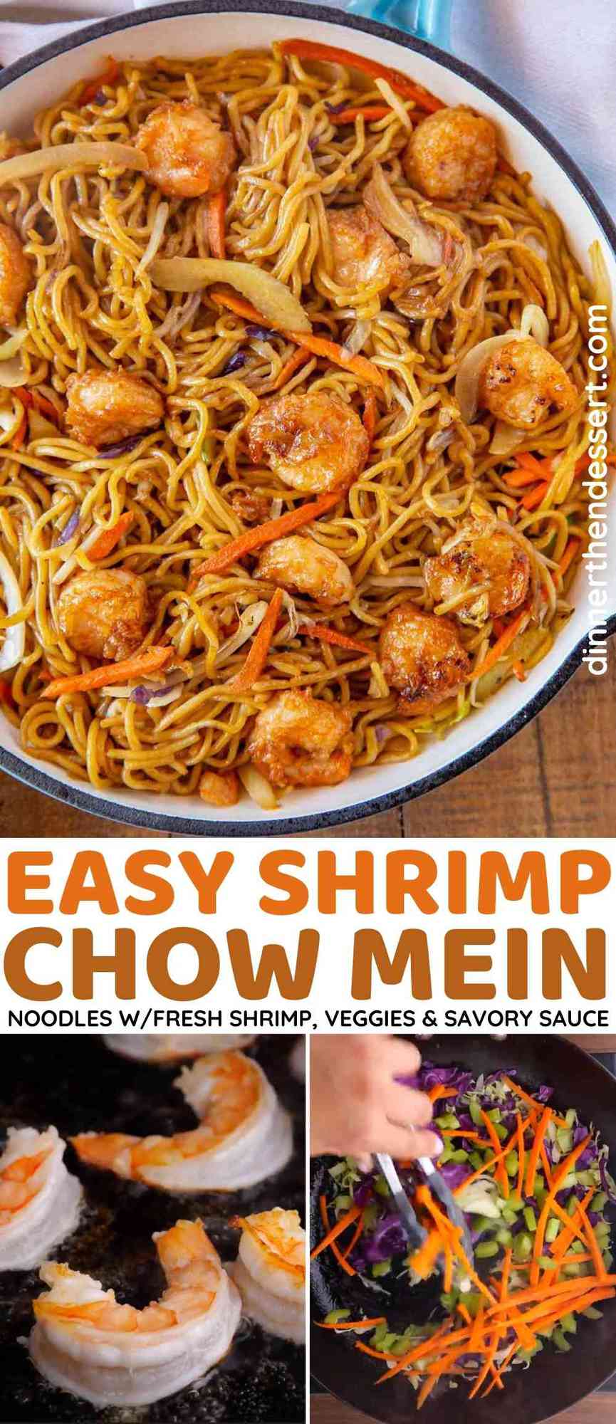 Shrimp Chow Mein Collage