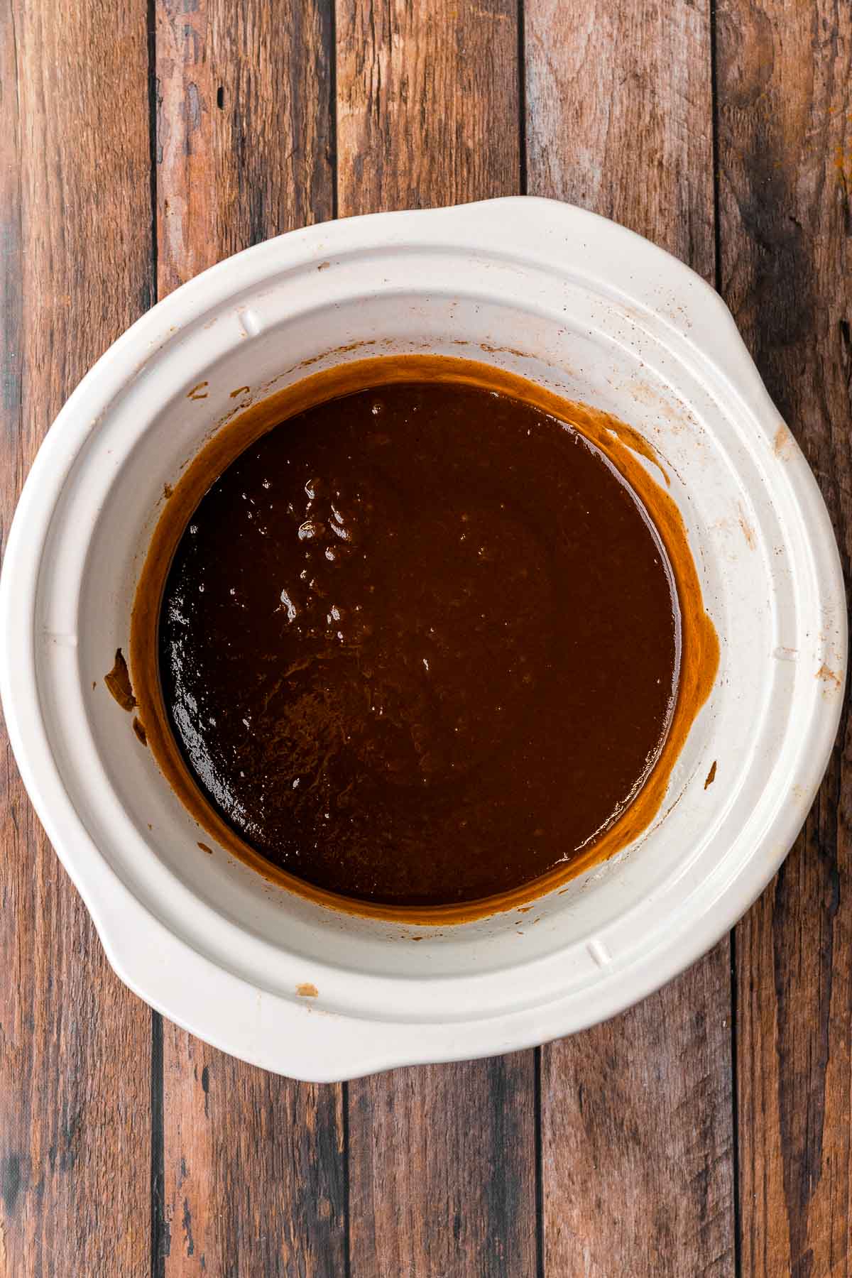 Slow Cooker Apple Butter in slow cooker