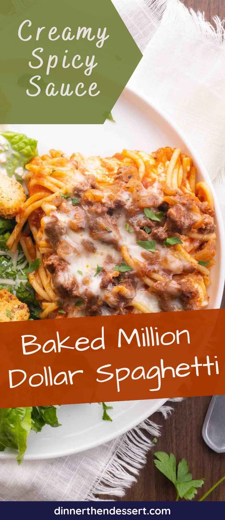 Baked Million Dollar Spaghetti Recipe [VIDEO] - Dinner, then Dessert