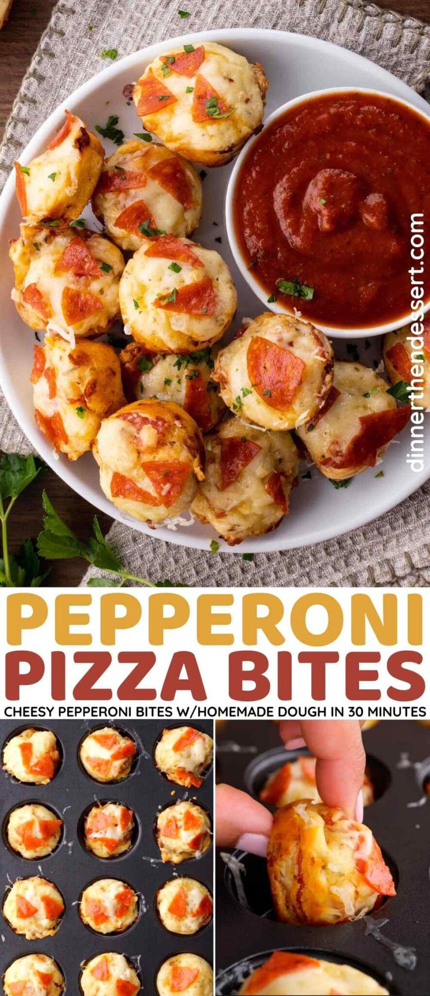 Pepperoni Pizza Bites Recipe [video] - Dinner, Then Dessert