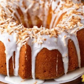 full bundt cake ready to serve