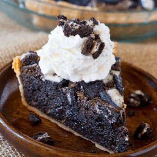 Slice of pie on plate