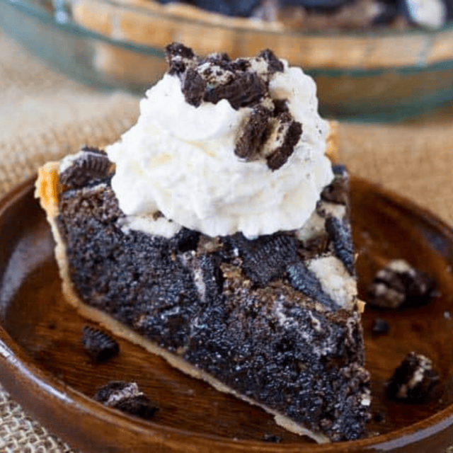 Slice of pie on plate