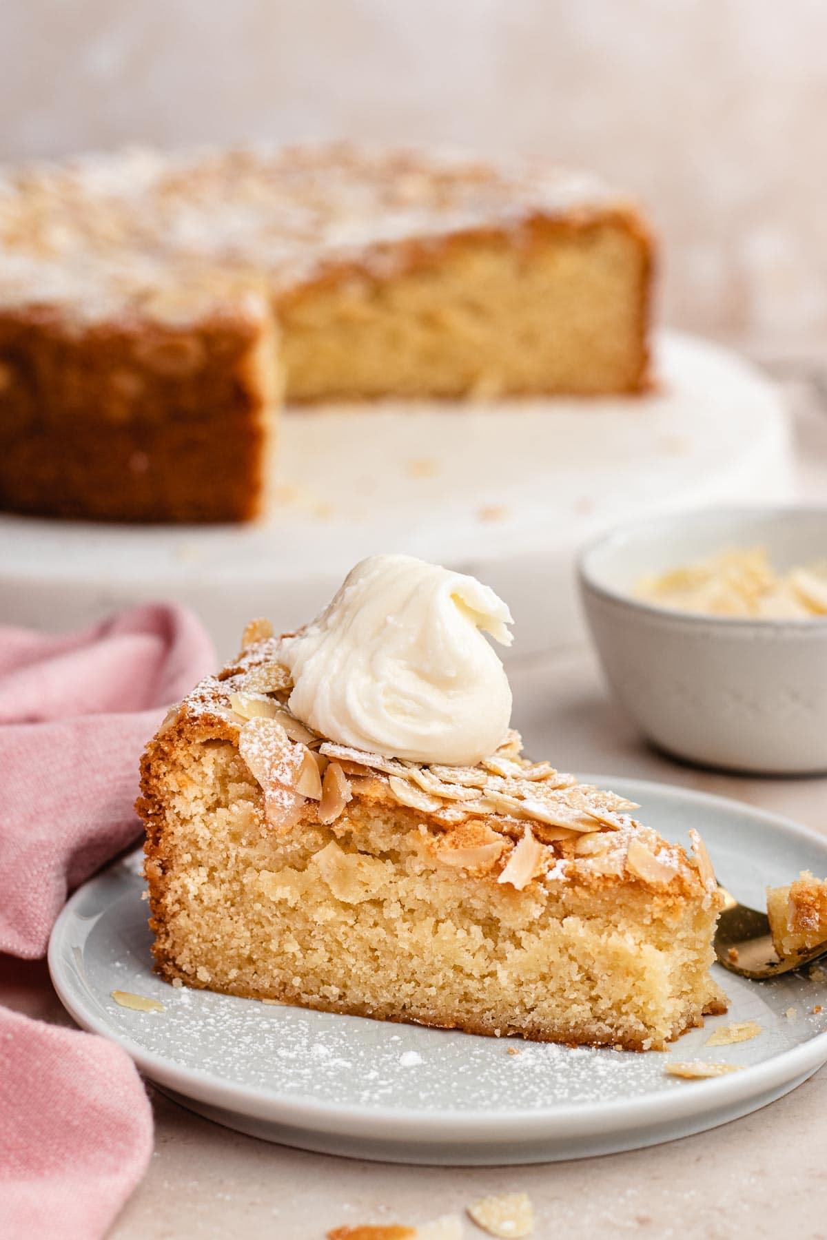 Almond Cake on plate