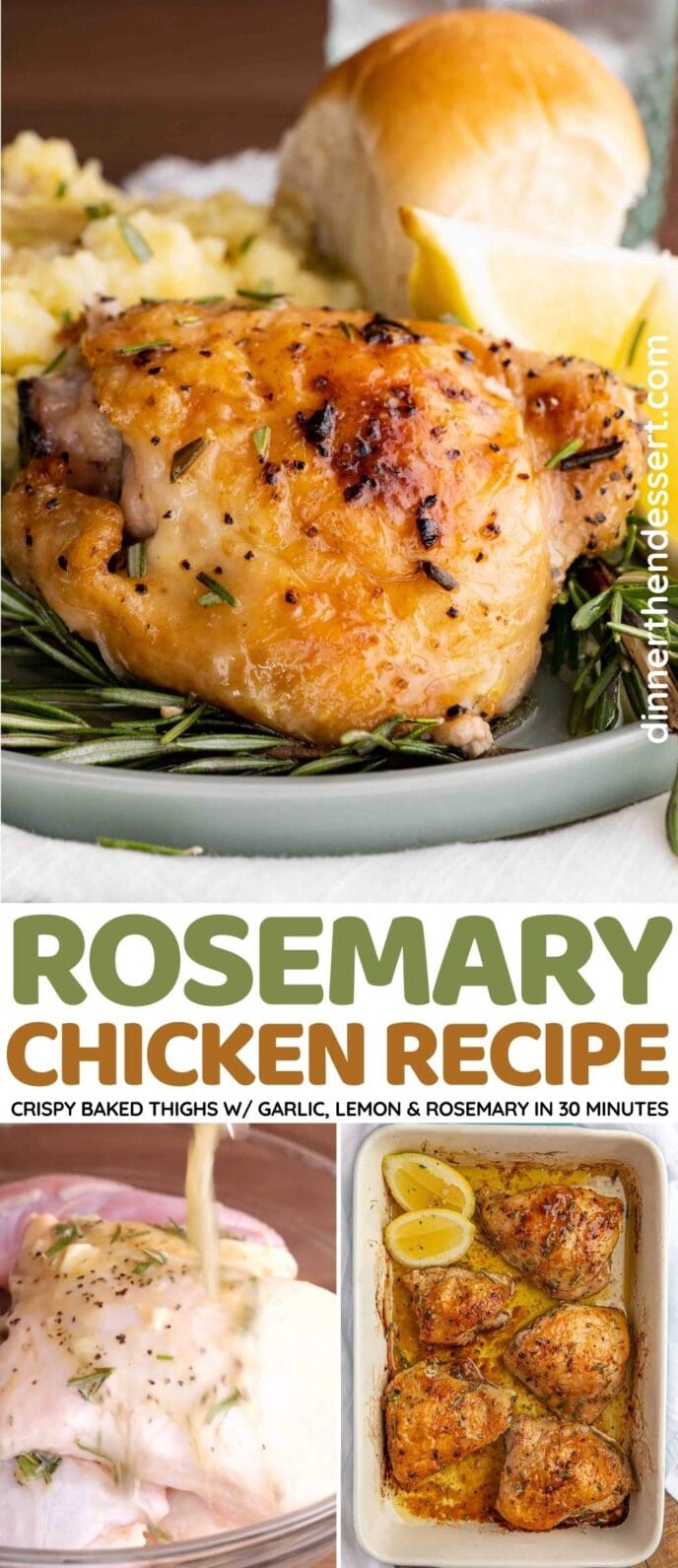 Baked Rosemary Chicken Collage