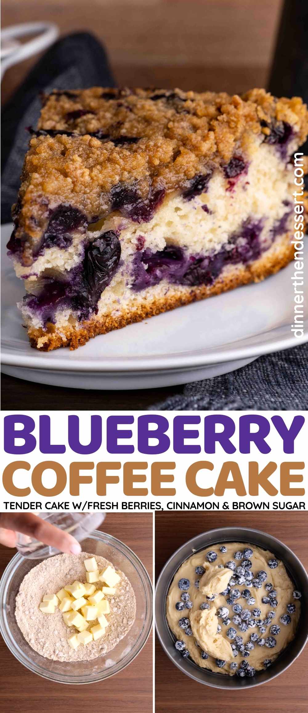 Blueberry Coffee Cake Collage