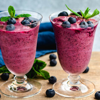 Two smoothies in glasses