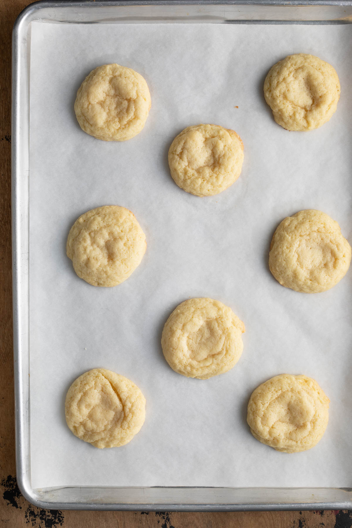 Lemonade Cookie dough on baking sheet