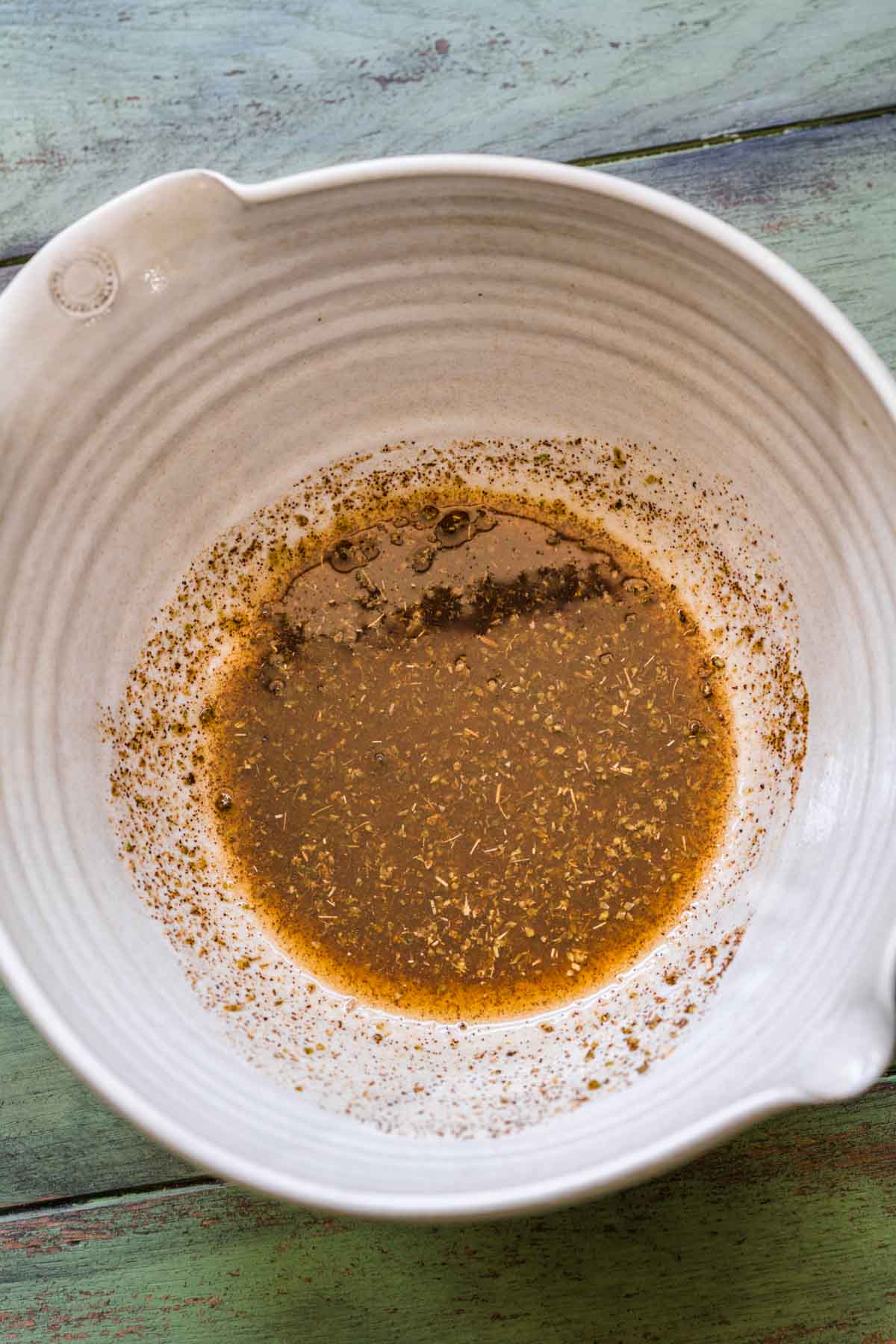 bowl of spices for marinade