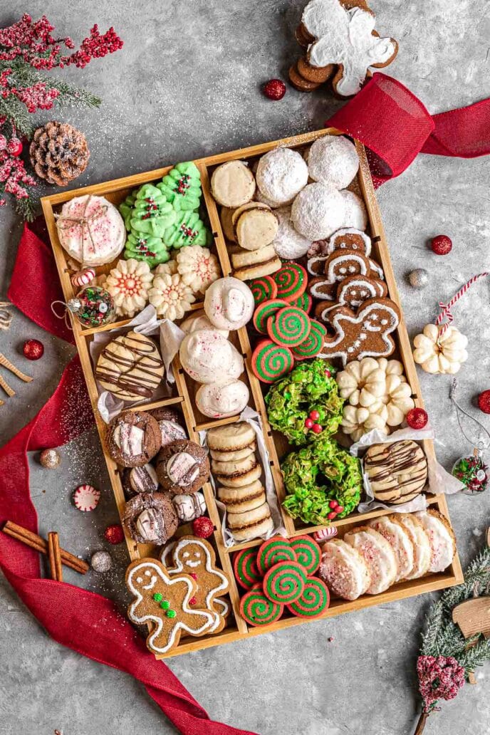 Christmas Cookie Box overhead view