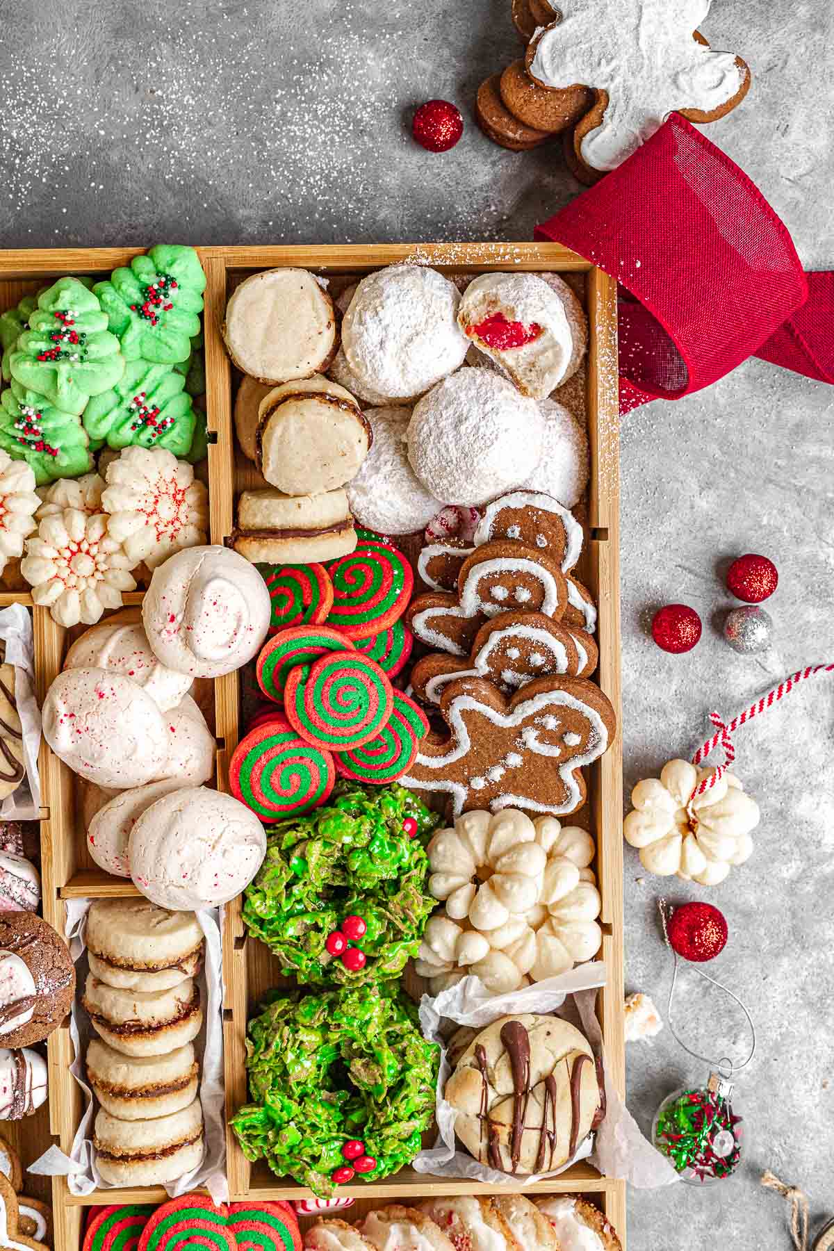 Christmas Cookie Box overhead view