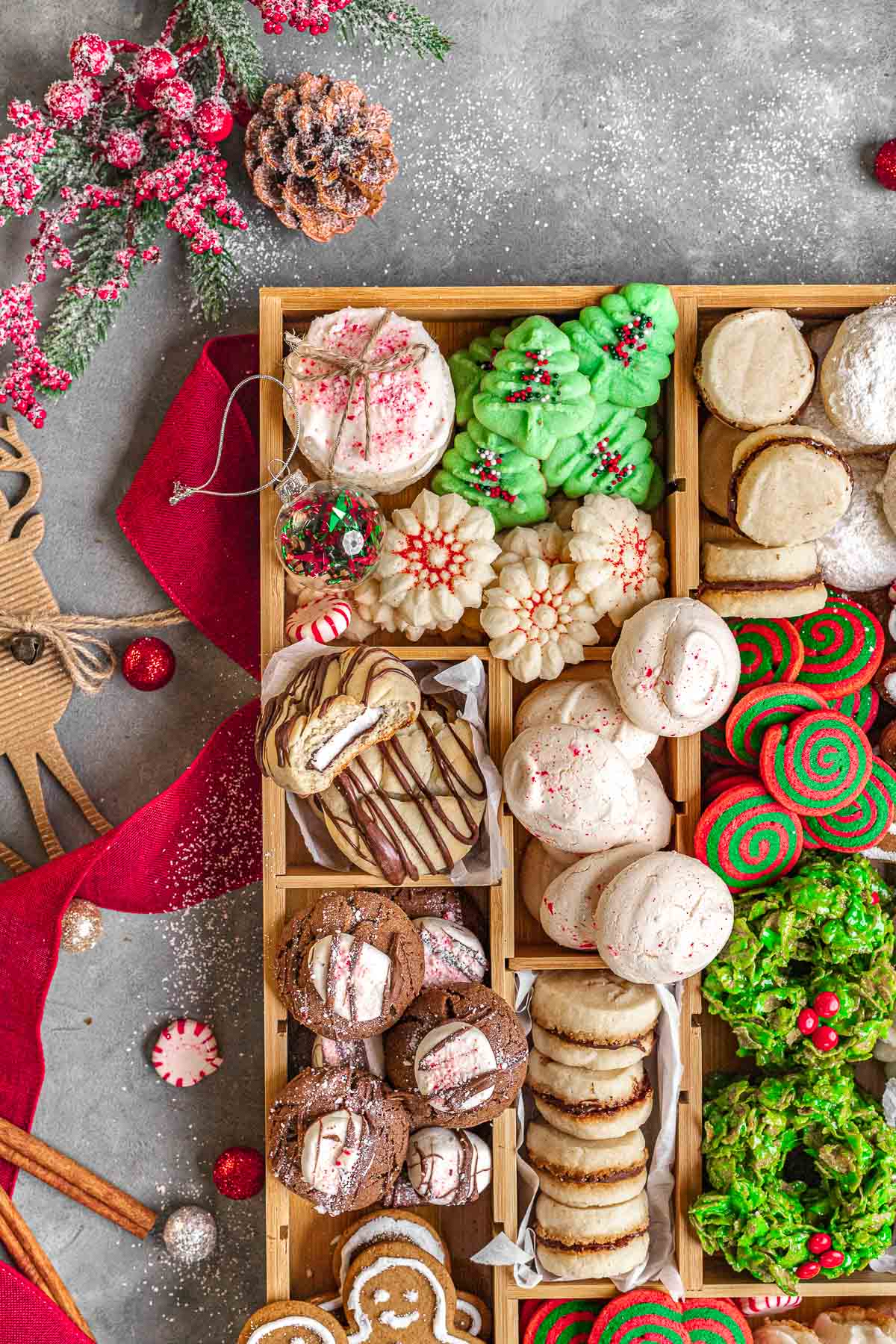 Christmas Cookie Box overhead view