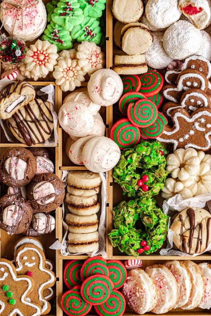 Christmas Cookie Box overhead view