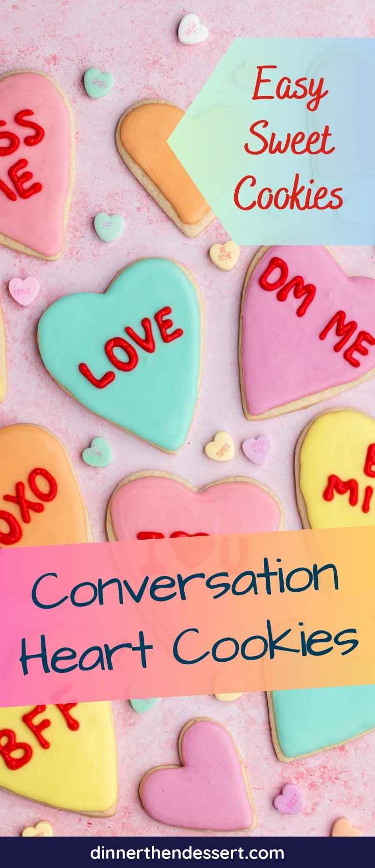 Conversation Heart Cookies Pin