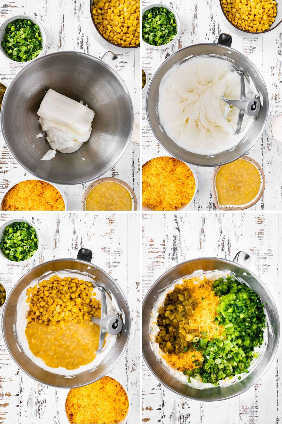 Corn Dip preparation collage