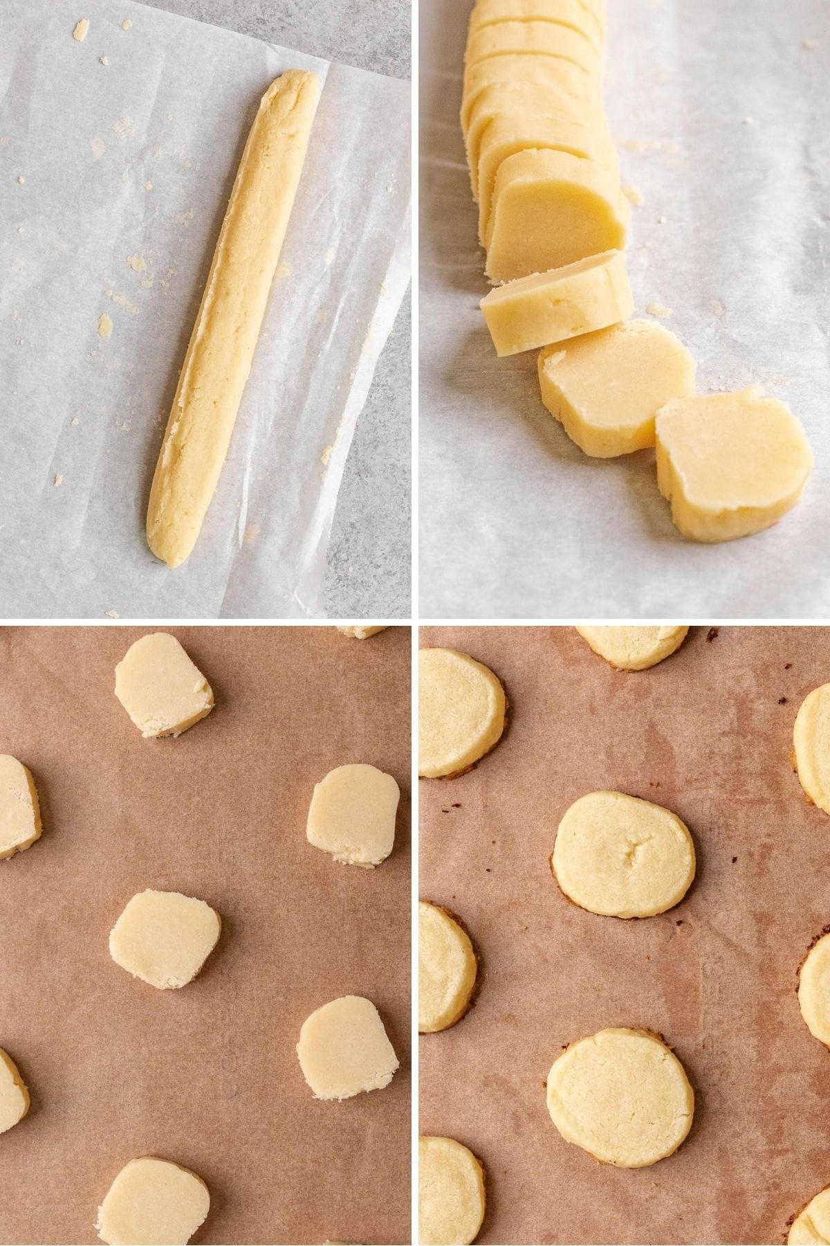 Slicing cookie dough