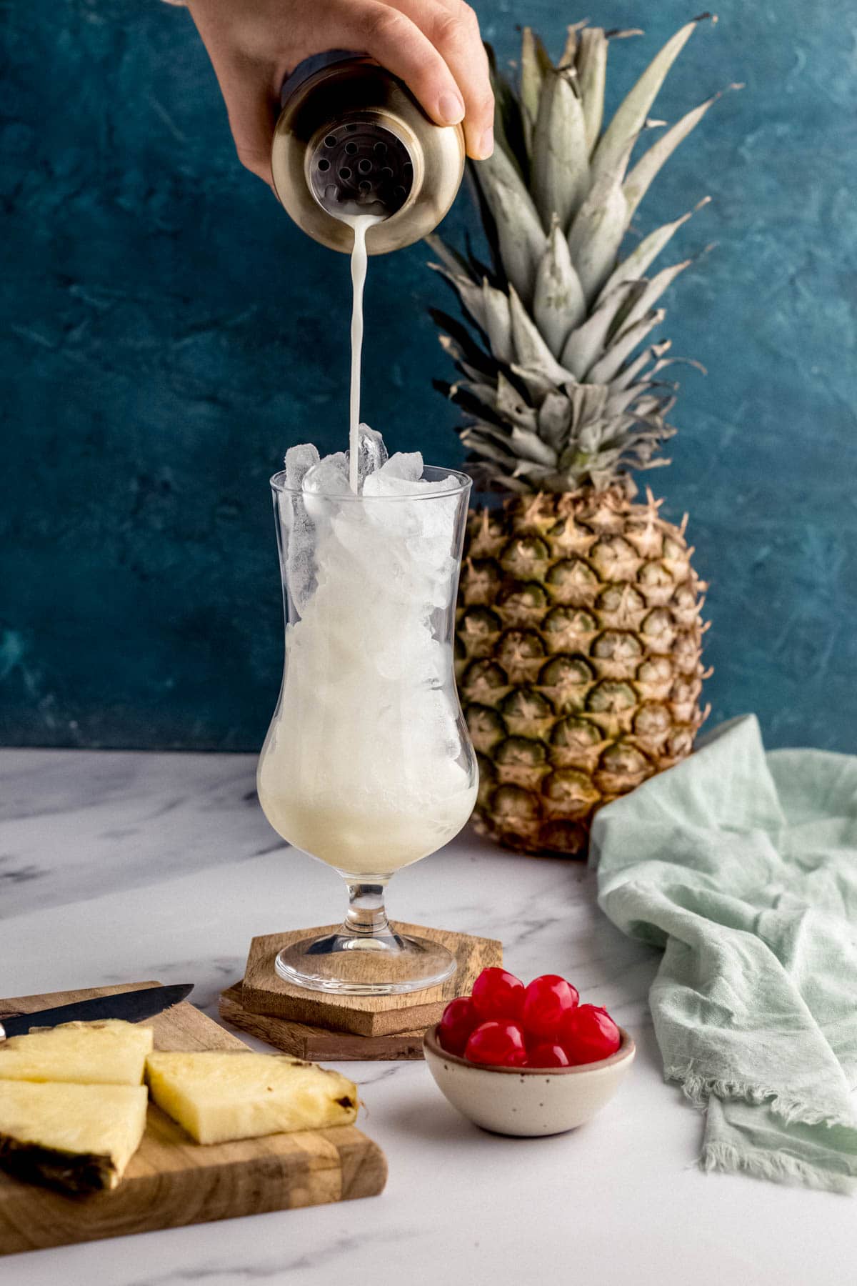 Pina Colada in glass