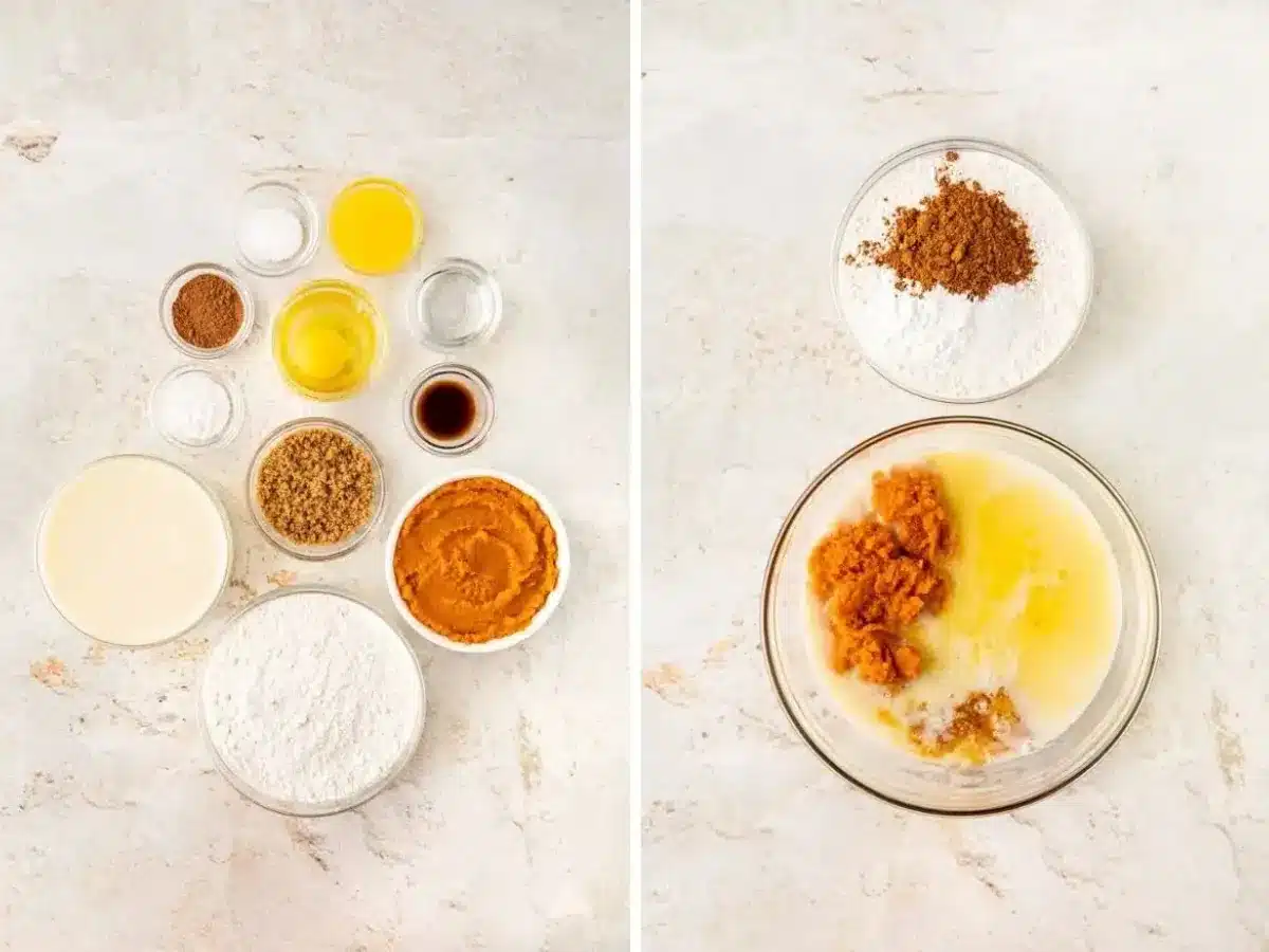 Collage of ingredients in bowls