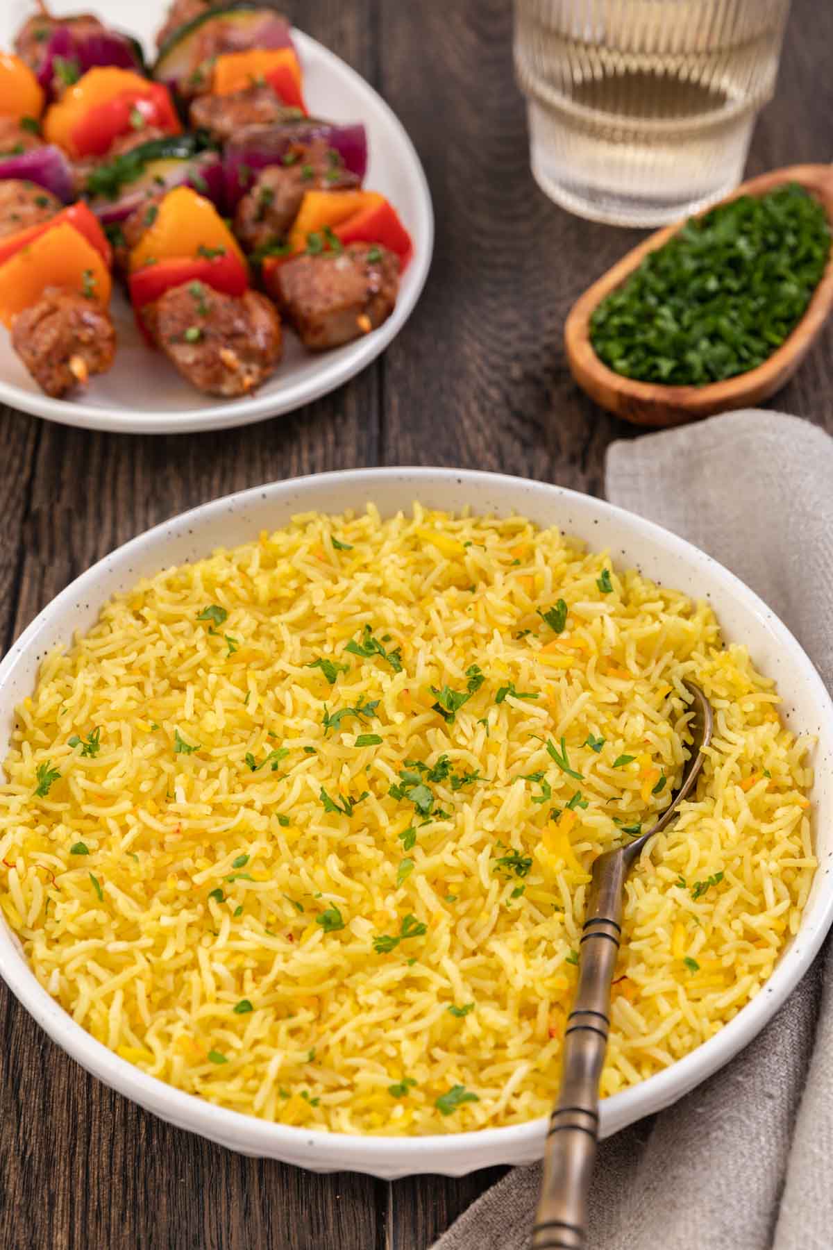 Easy Rice Cooker Saffron Rice Recipe