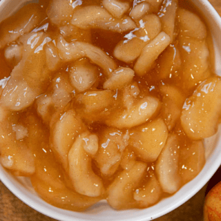 bowl of saucy apples